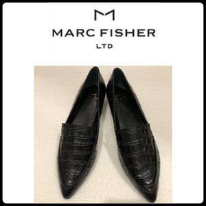 MARC FISHER LTD Zurri Leather Pointy Toe Loafer- 8